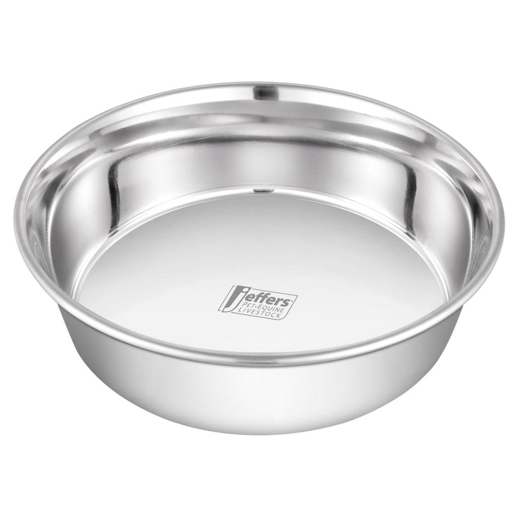 Jeffers Heavy Weight Stainless Steel Pet Bowls – Durable Pet Food & Water Dish, Chew-Resistant, Dishwasher Safe