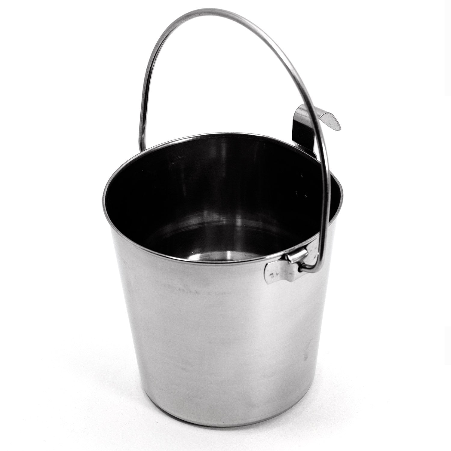 Jeffers Flat-Sided Stainless Steel Pails with Hook & Handle