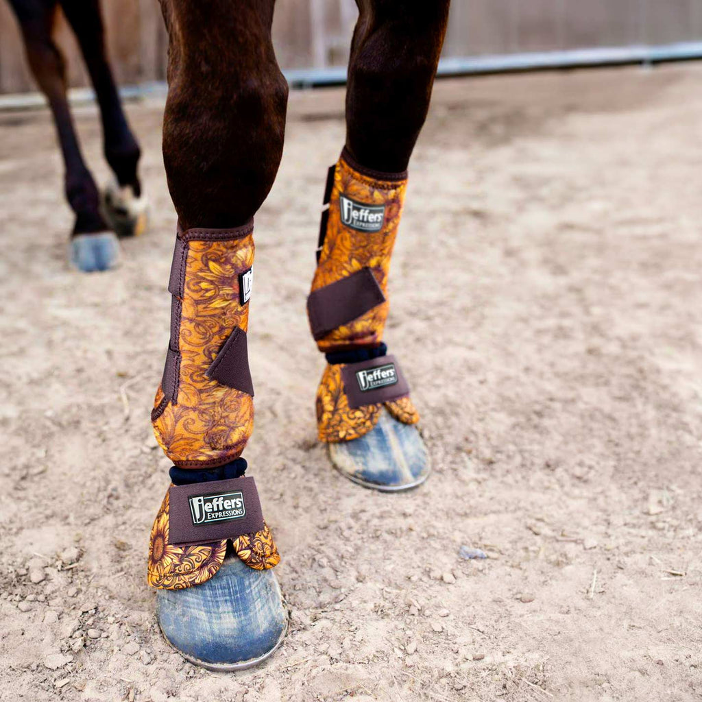 Jeffers Expression No-Turn Bell Boots for Horses, Pair