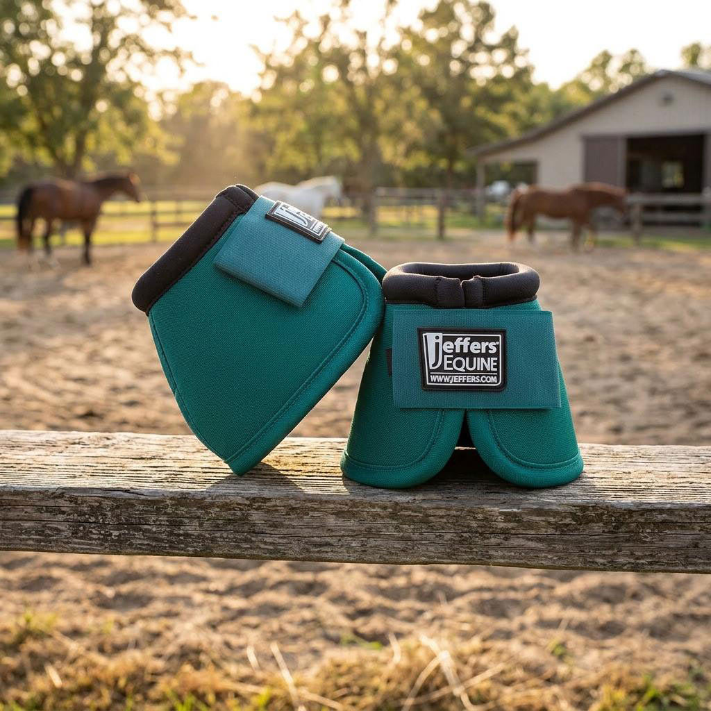 Jeffers No-Turn Bell Boots for Horses, Solid Colors, 2 ct