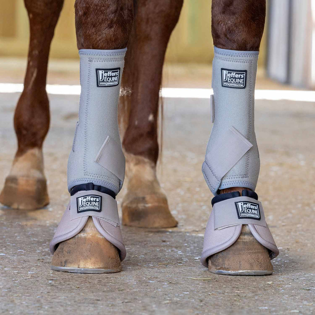Jeffers No-Turn Bell Boots for Horses, Solid Colors, 2 ct