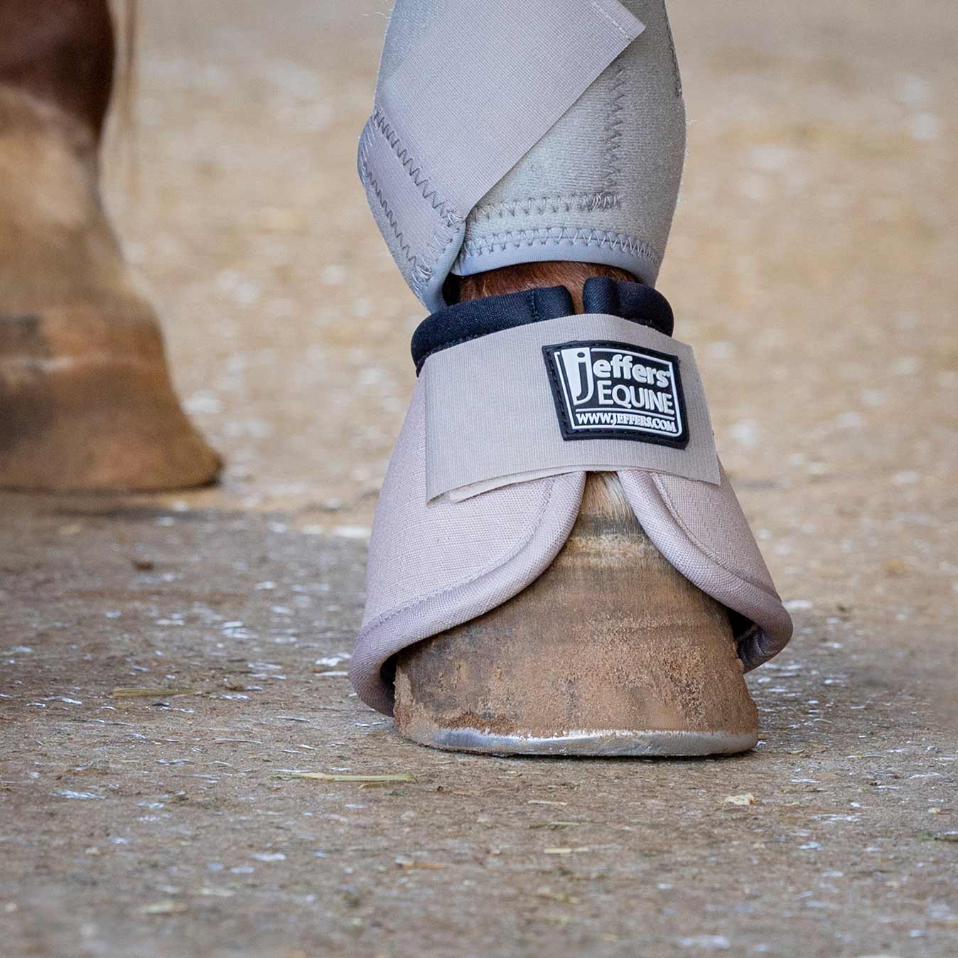 Jeffers No-Turn Bell Boots for Horses, Solid Colors, 2 ct