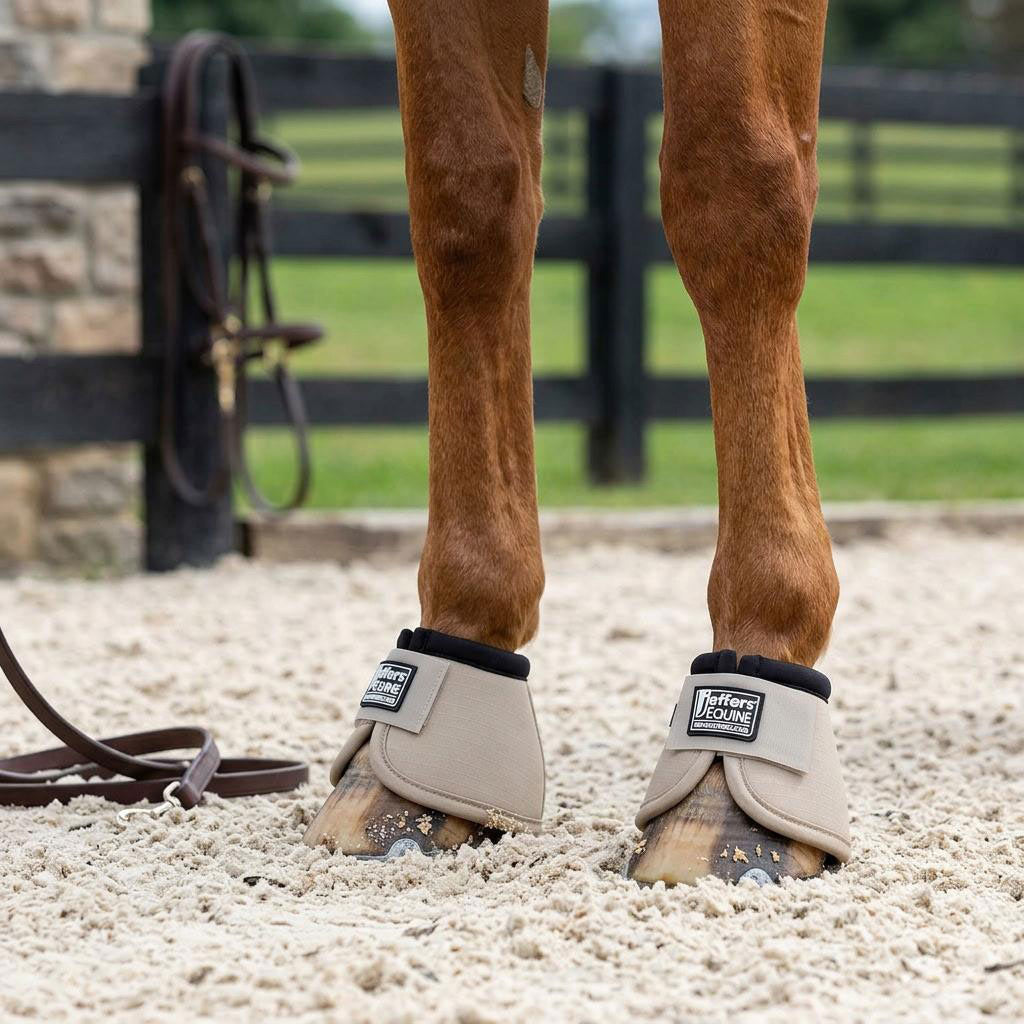 Jeffers No-Turn Bell Boots for Horses, Solid Colors, 2 ct