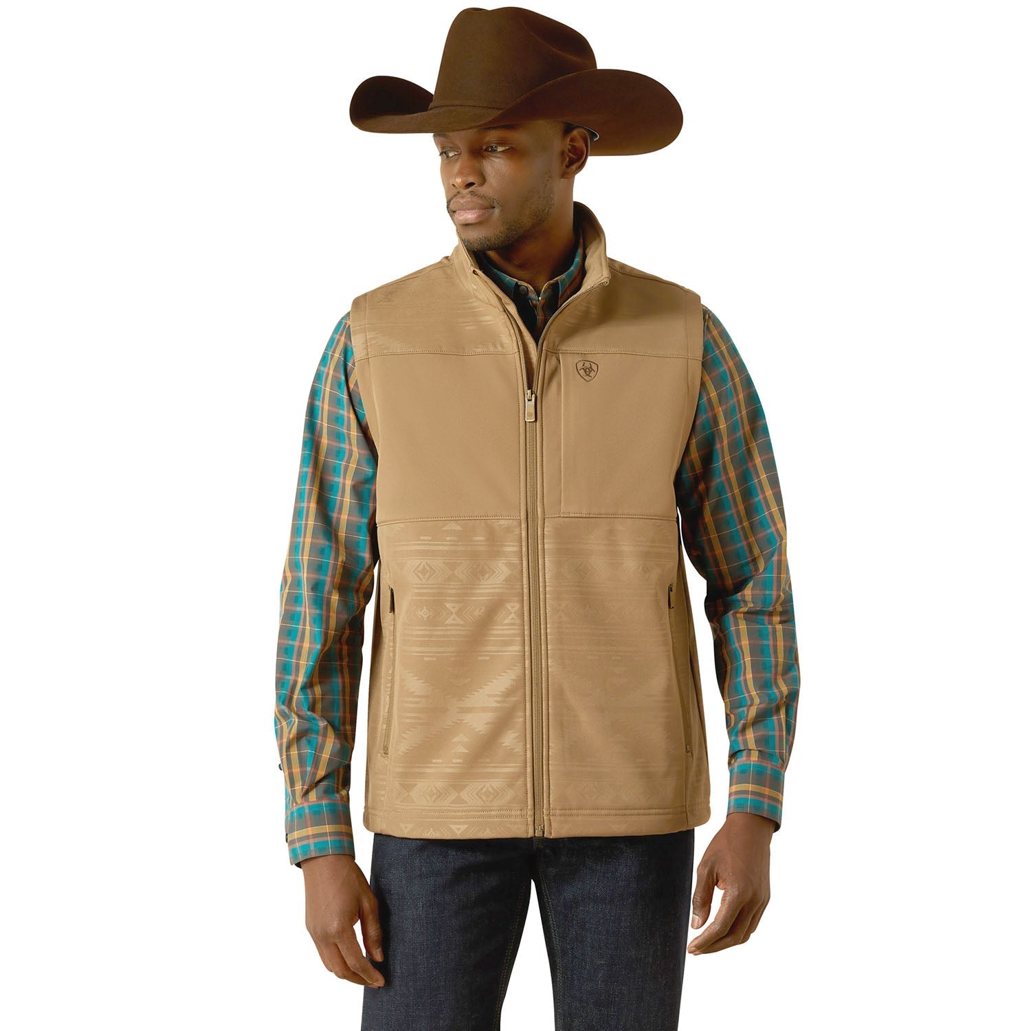 Ariat Mens "Vernon" Softshell Vest – Wind-Resistant Stretch Outdoor Vest