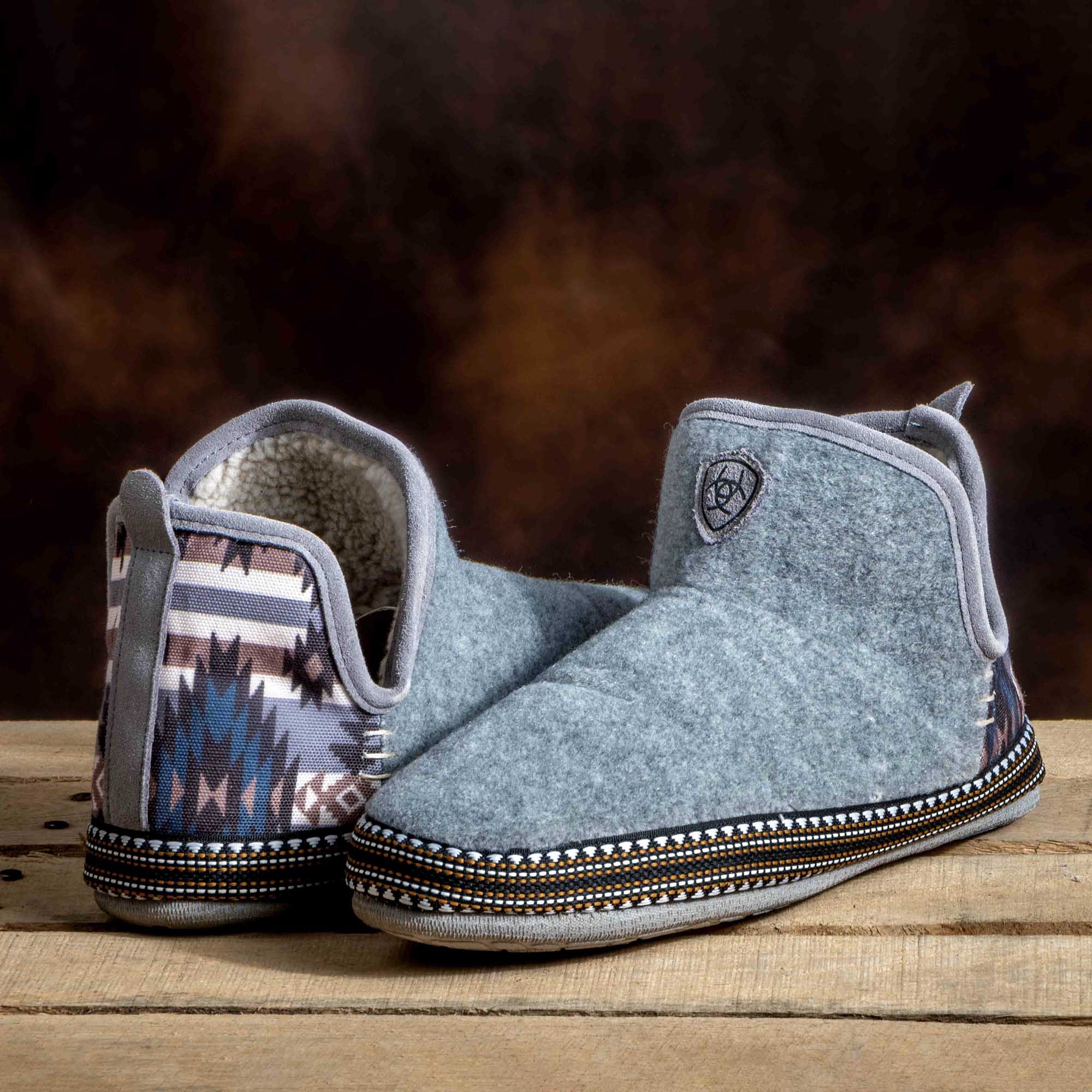 Ariat Women's Southwest Wool Blend Bootie Slippers
