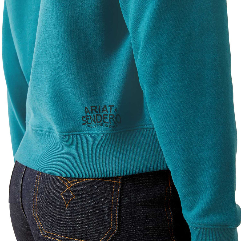 Ariat Women's Essential Sendero "West is Best" Graphic Sweatshirt – Cozy Western Fleece Crewneck