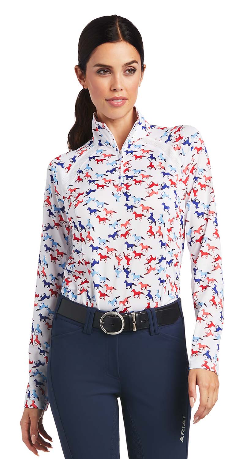 Ariat Womens Sunstopper 2.0 1/4 Zip Long Sleeve Baselayer