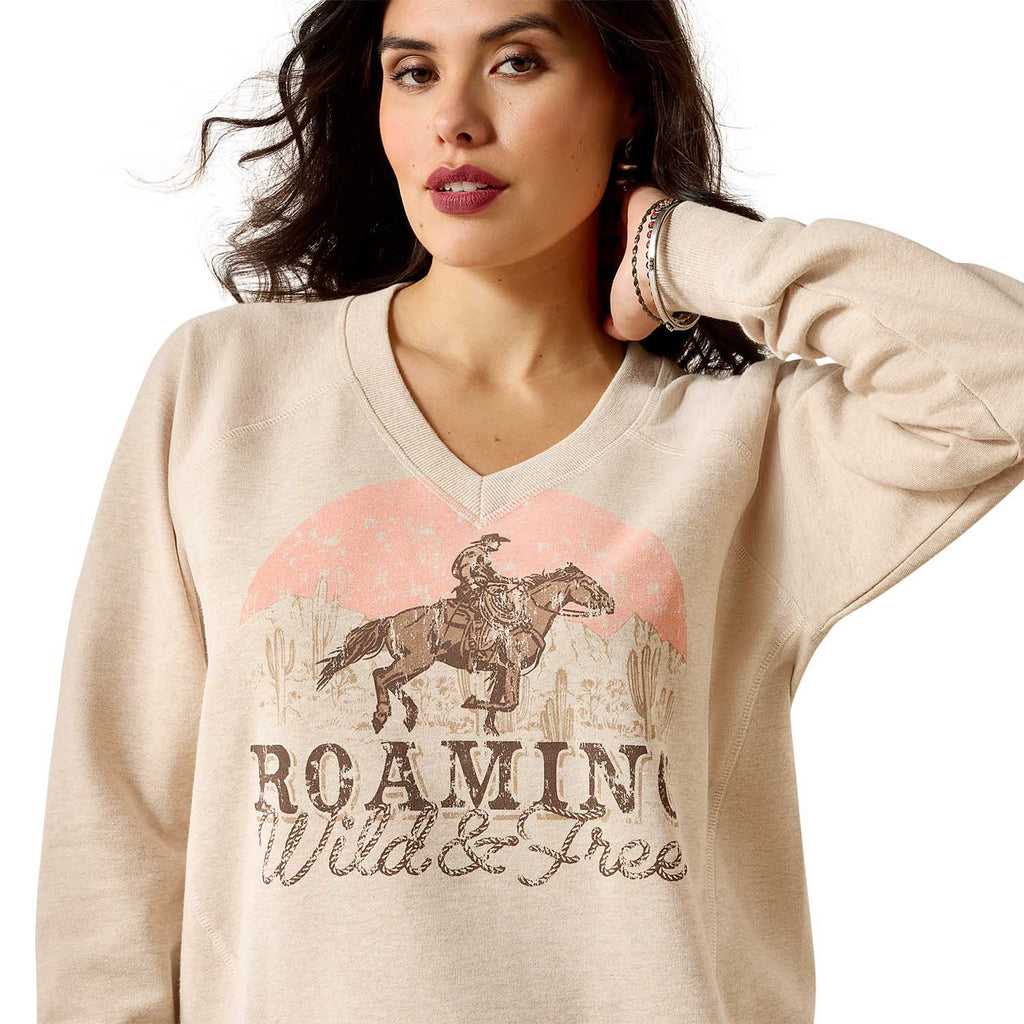Ariat Women's Western Victoria Oversized Sweatshirt – Cozy French Terry Pullover