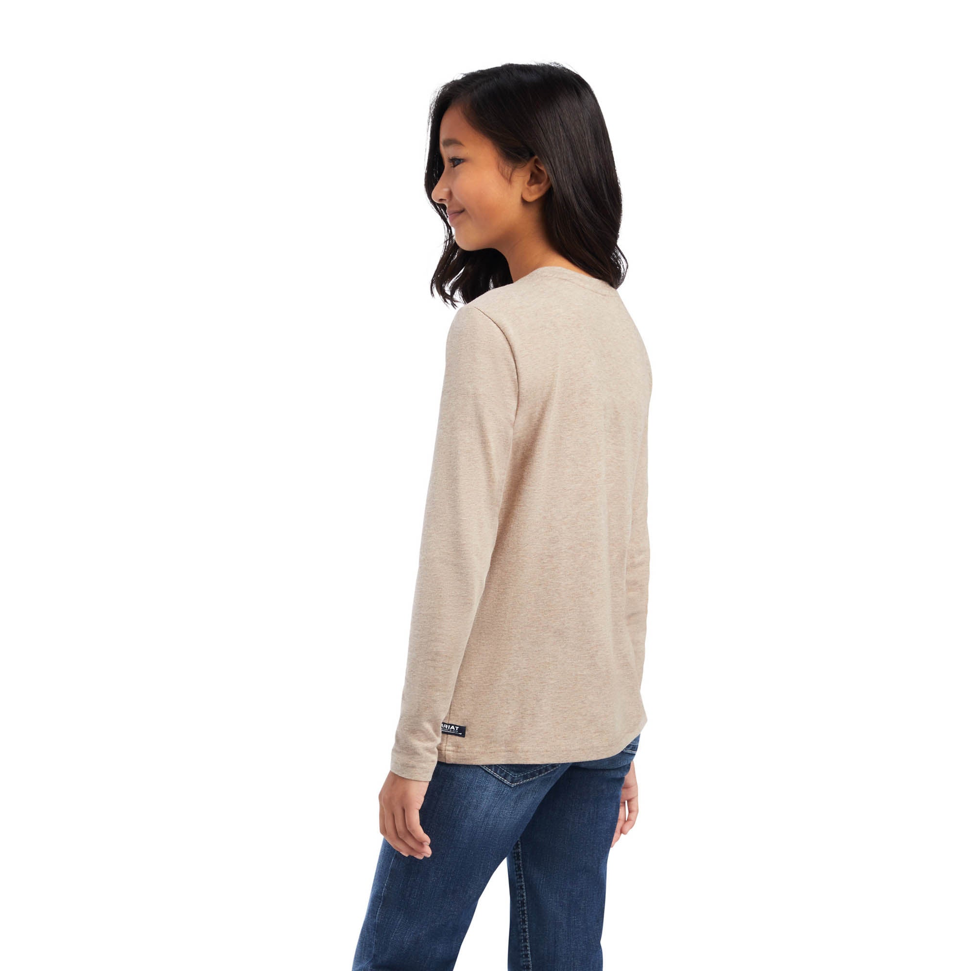 Ariat Youth "Horse of a Different Color" Longsleeve T-Shirt, Banyan Bark Heather
