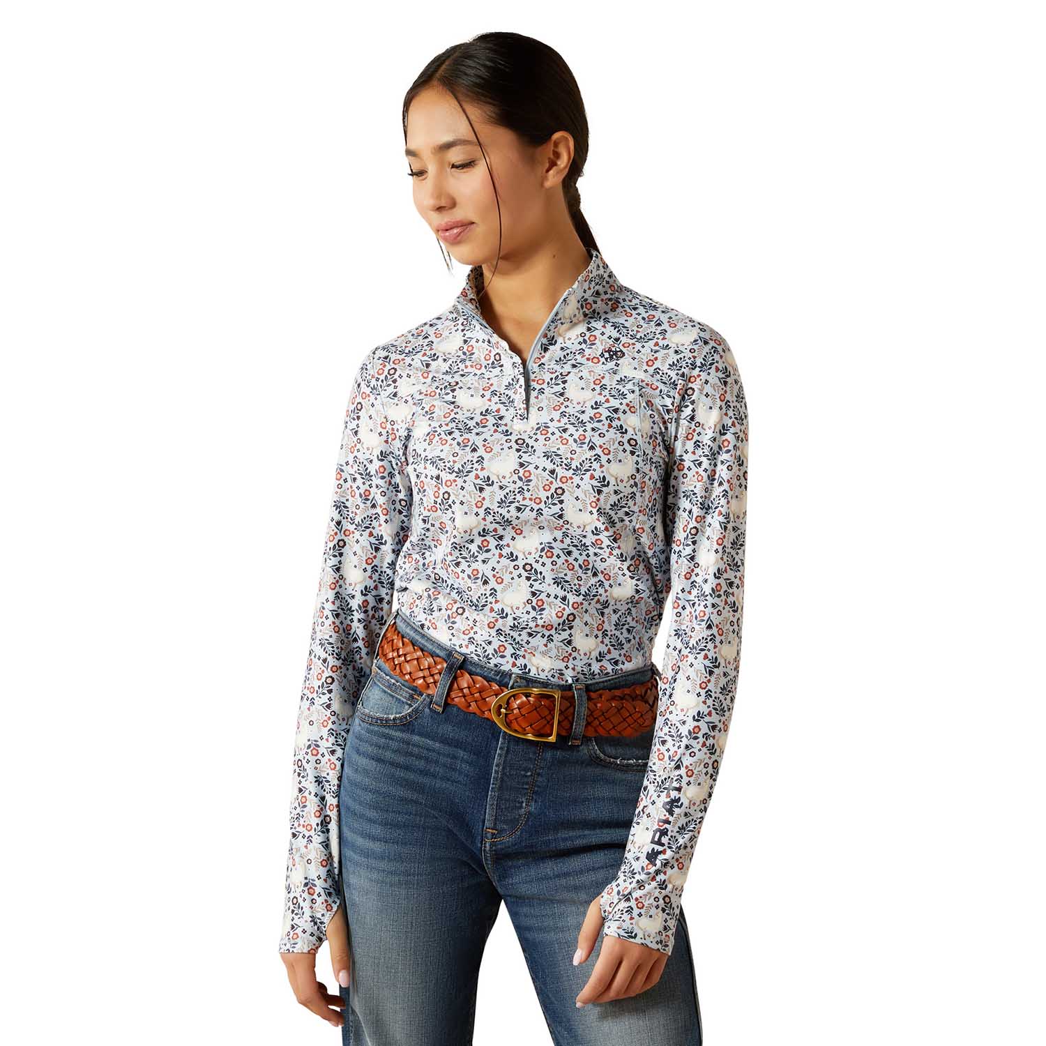 Ariat Youth Lowell 3.0 1/4 Zip Performance Baselayer - UV Protection and Thumbholes