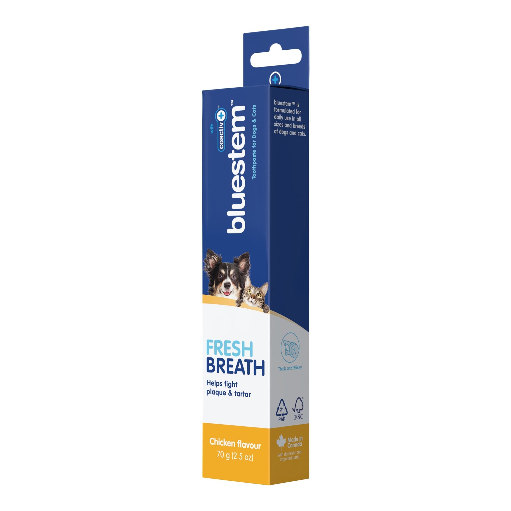 Bluestem Coactiv+ Pet Toothpaste for Dogs and Cats, Chicken Flavor, 2.5 oz