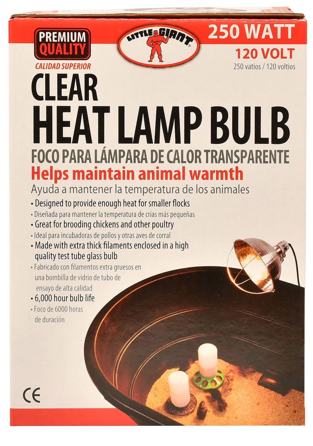 Clamp-On Brooder Heat Lamp for Chicks & Poultry - Compatible with 250W Red & Clear Heat Bulbs
