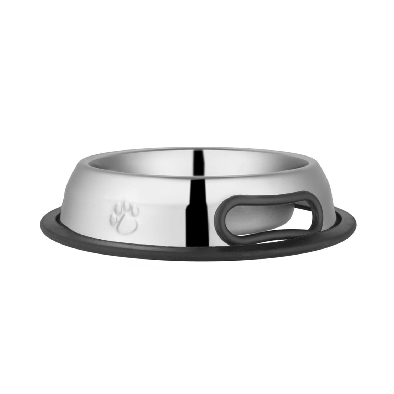Jeffers Pet Embossed No-Tip Anti-Skid Stainless Steel Pet Bowls for Dogs, Cats, Puppies, Kittens – Rubber Base, Food & Water Feeding Dish