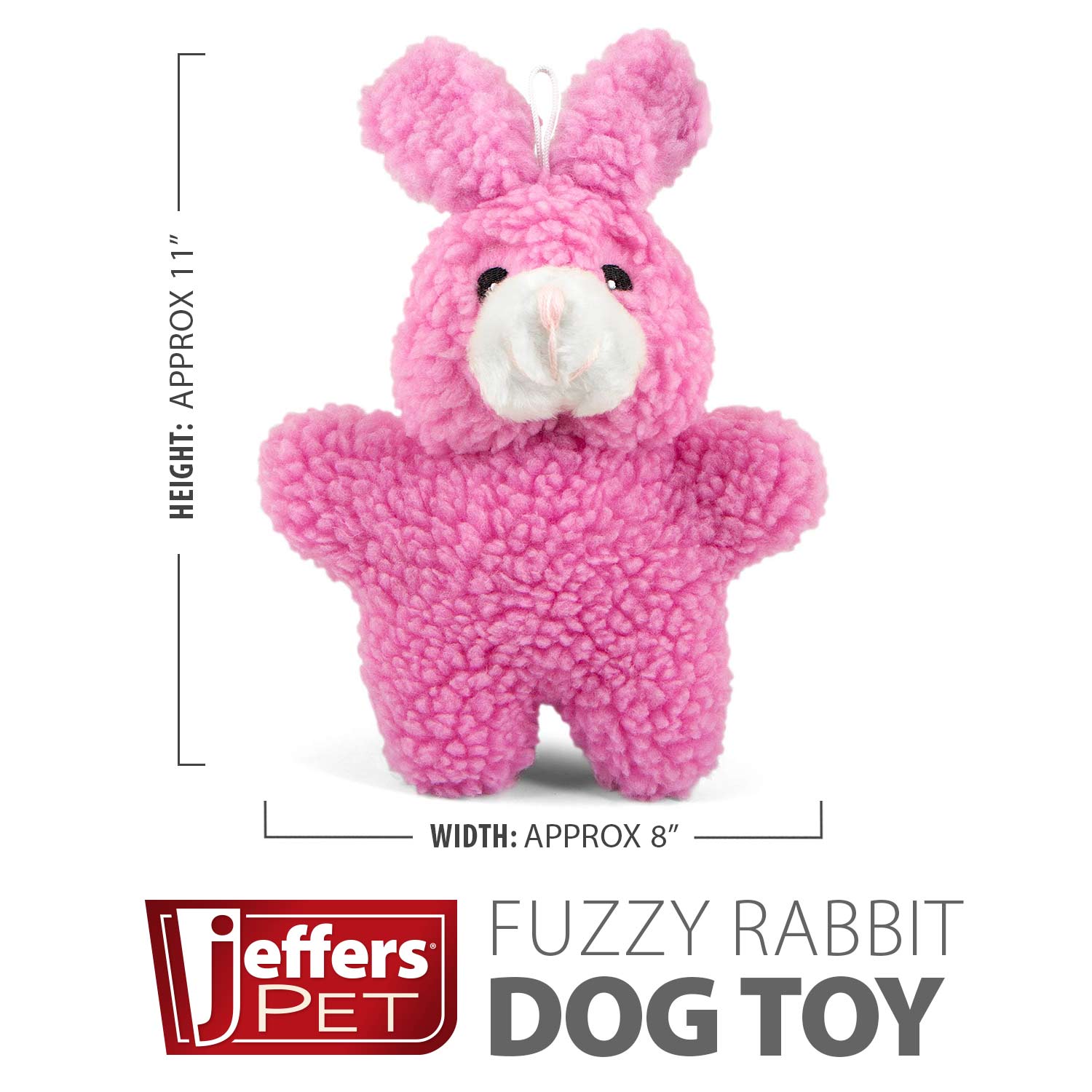 Jeffers Animal Fuzzies Plush Squeaker Dog Toys