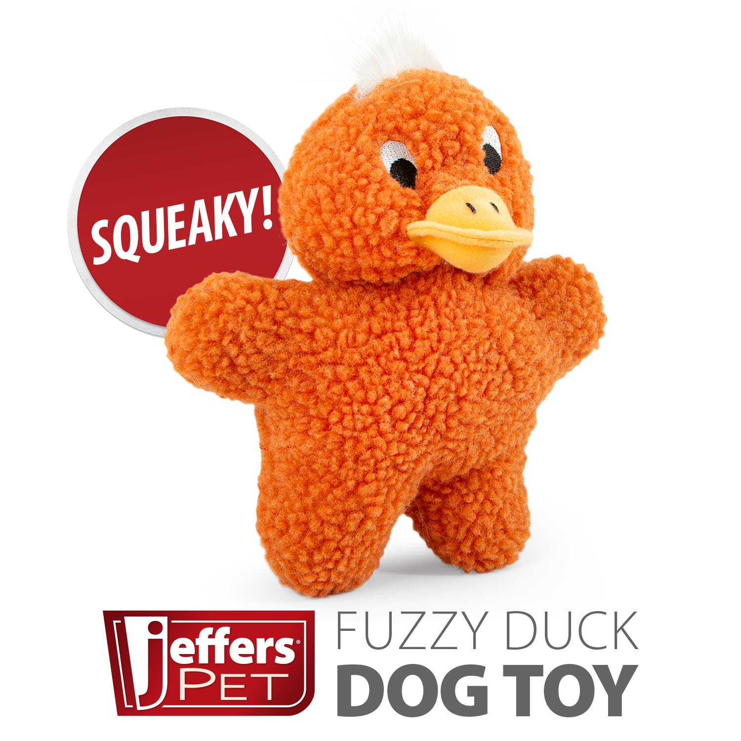 Jeffers Animal Fuzzies Plush Squeaker Dog Toys