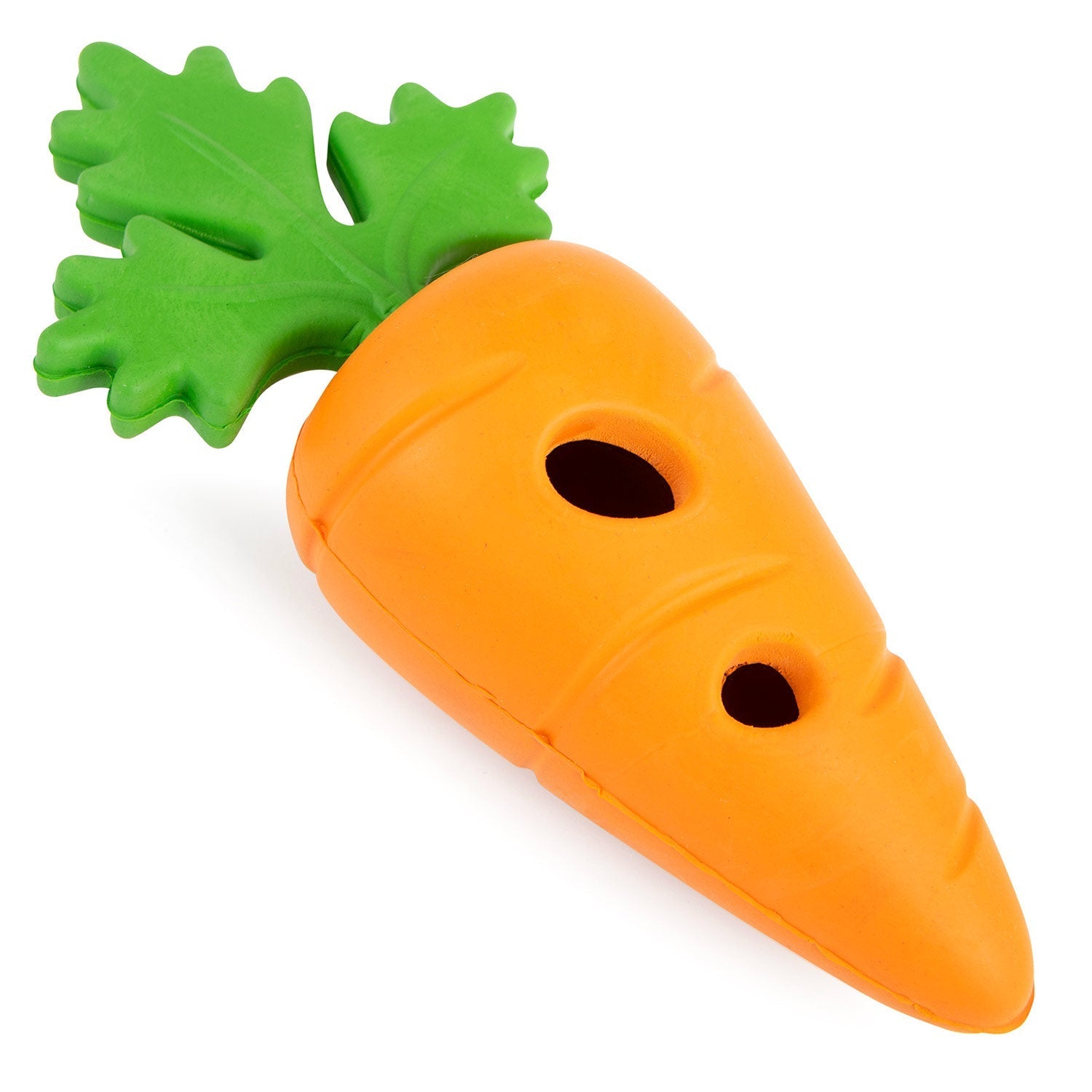 Jeffers Baby Carrot Natural Rubber Treat Dispensing Dog Dental Chew Toy