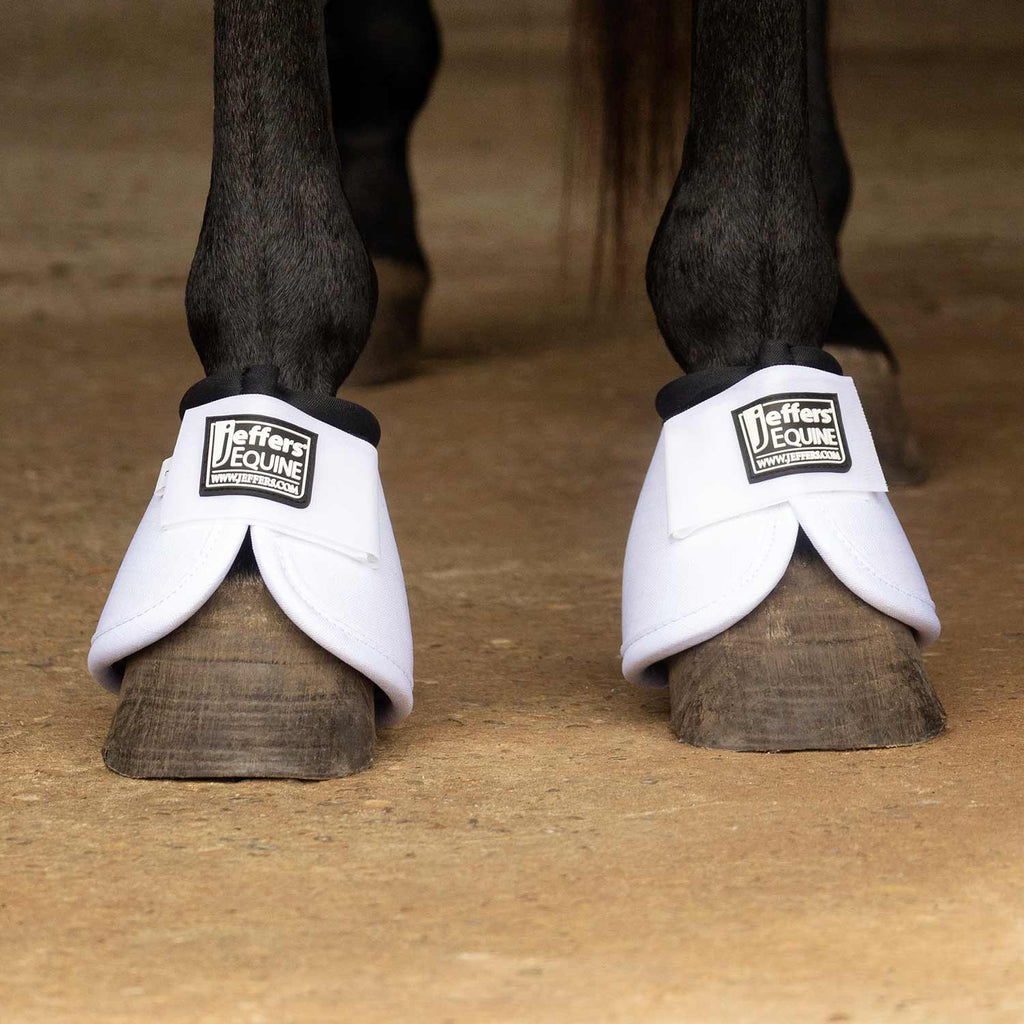 Jeffers No-Turn Bell Boots for Horses, Solid Colors, 2 ct