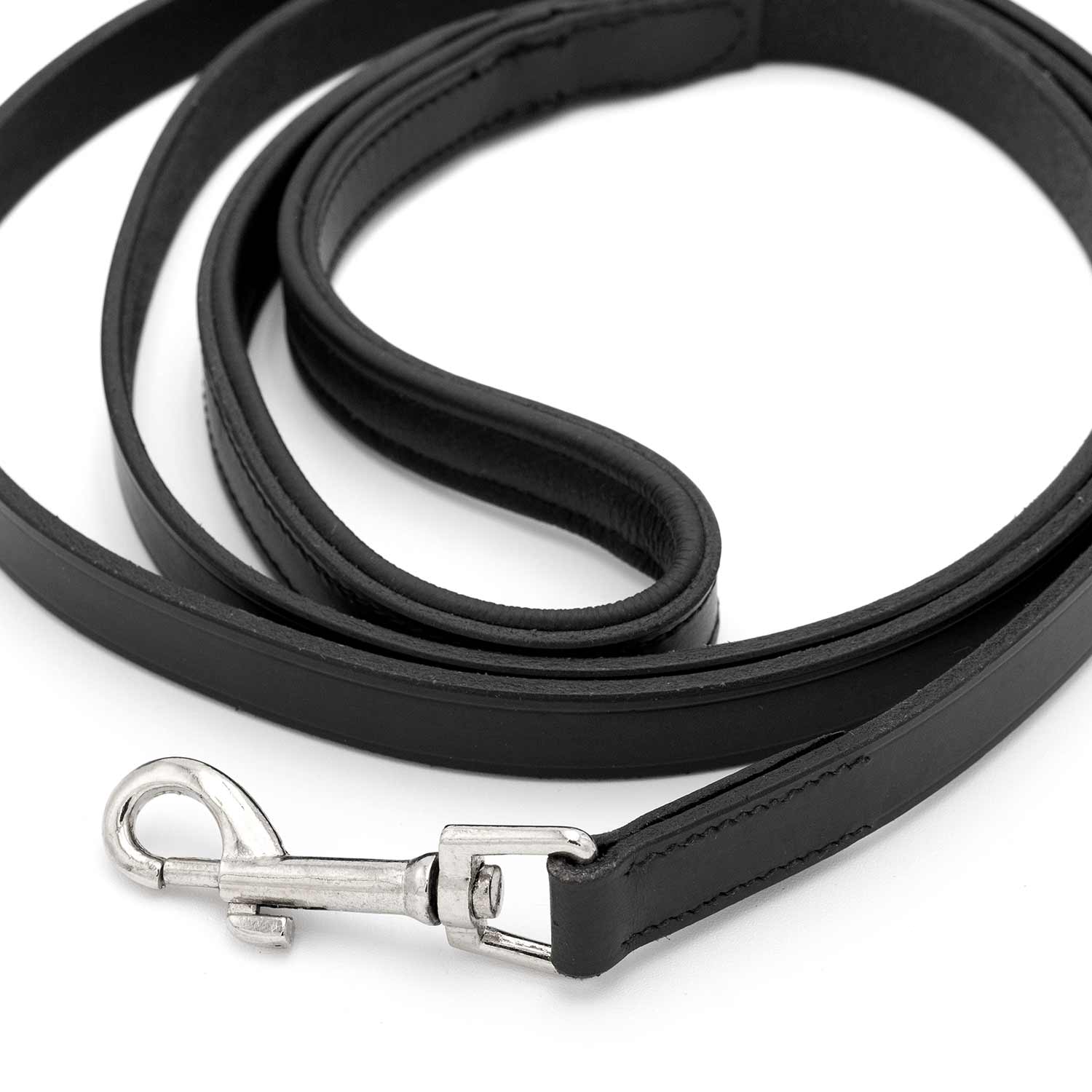 Jeffers Black Padded Leather Pet Leash