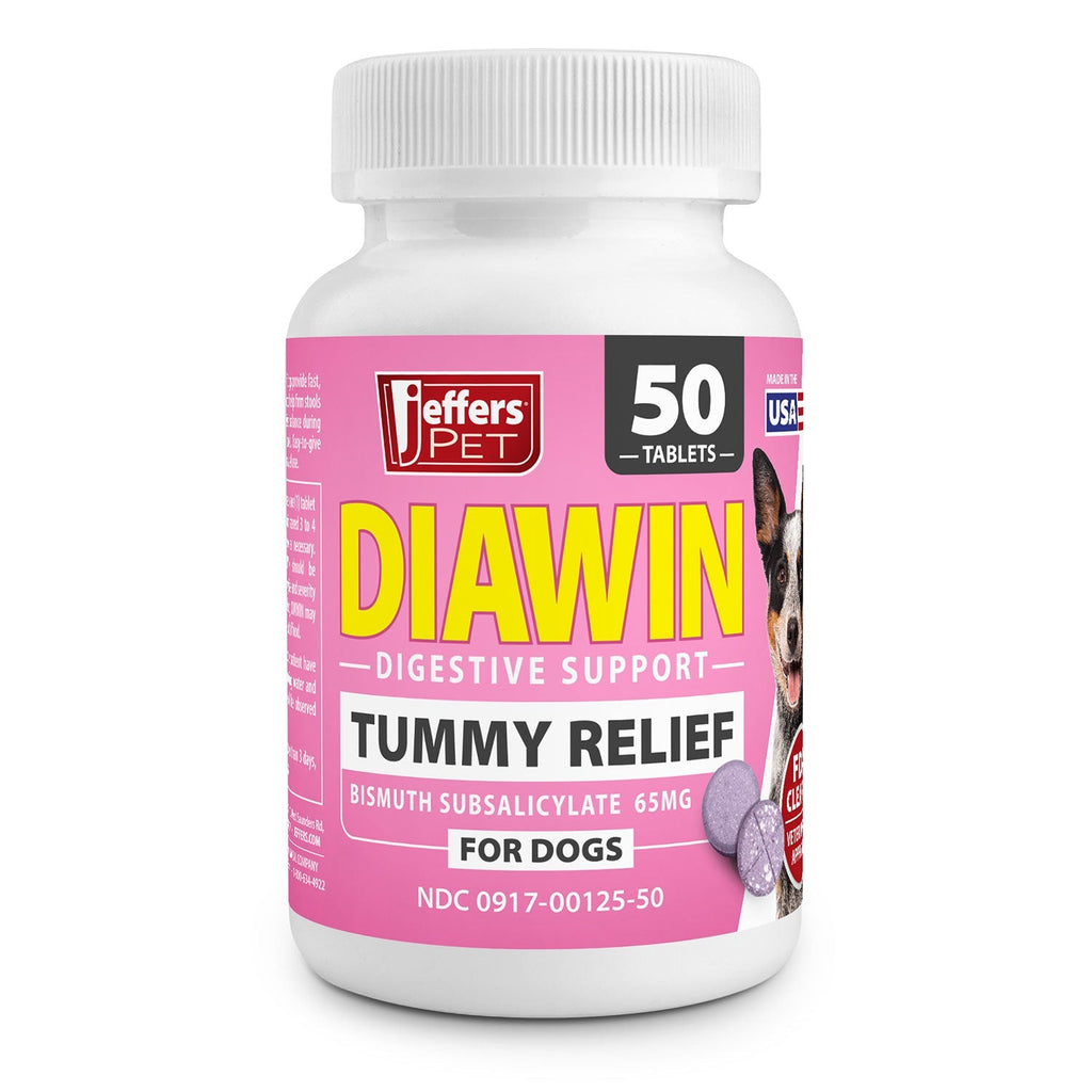 Jeffers Diawin Digestive Support for Dogs - Bismuth Tummy Relief for Diarrhea