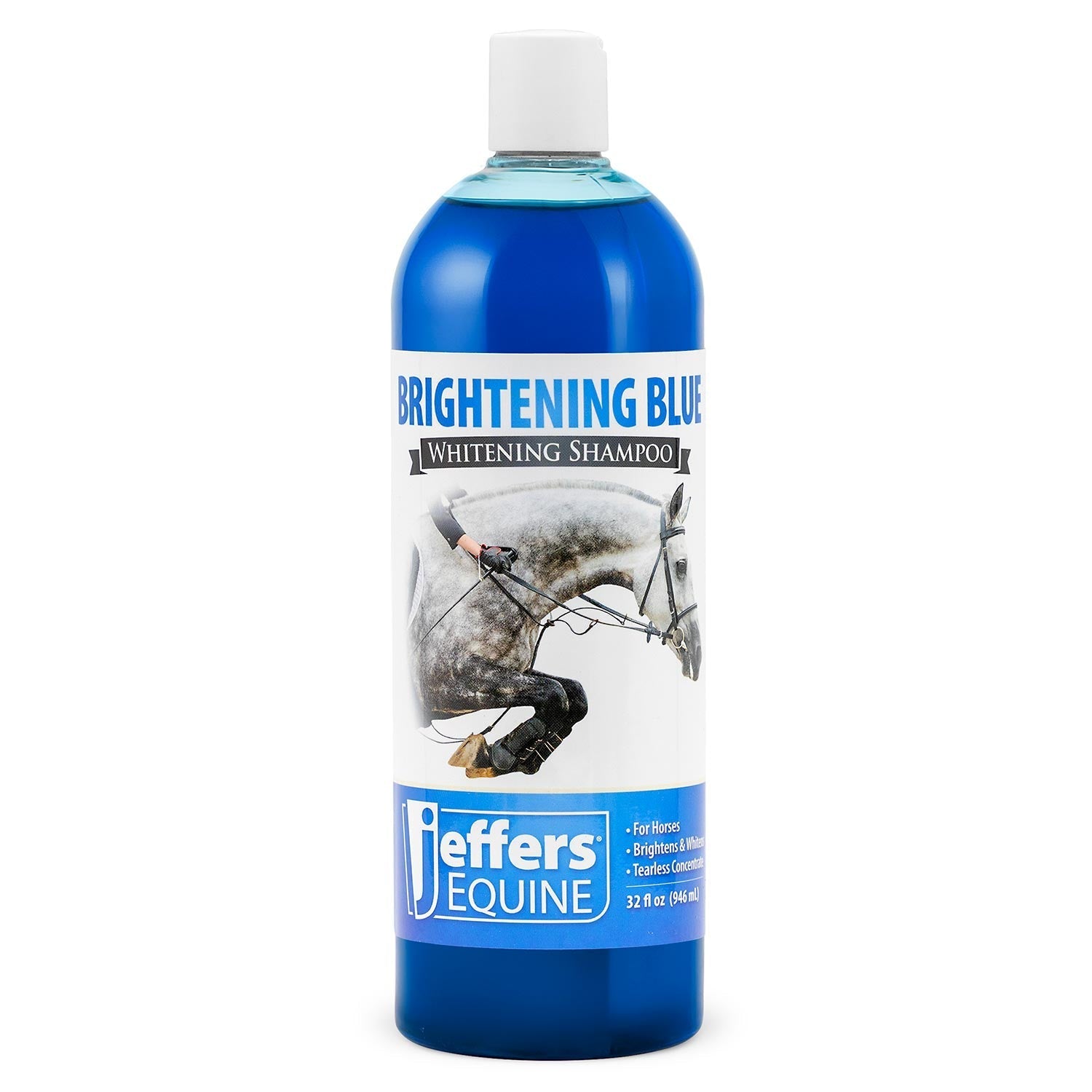 Jeffers Equine BRIGHTENING BLUE Whitening Horse Shampoo