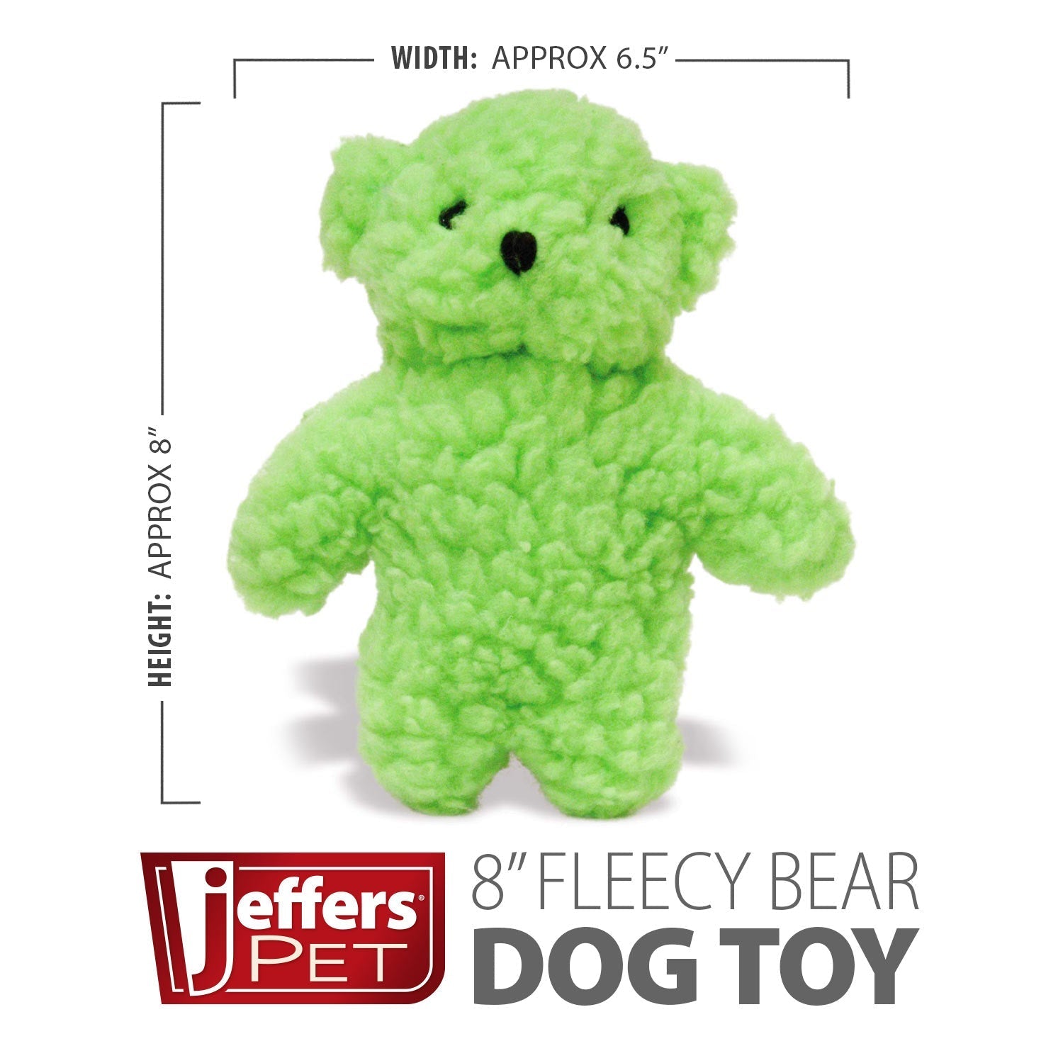 Jeffers Fleecy Bear Plush Squeaker Dog Toys
