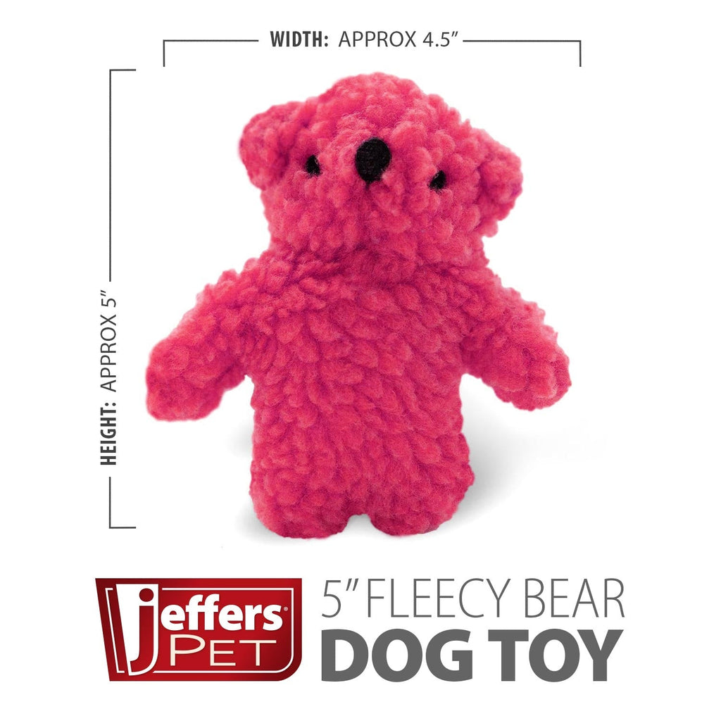 Jeffers Fleecy Bear Plush Squeaker Dog Toys