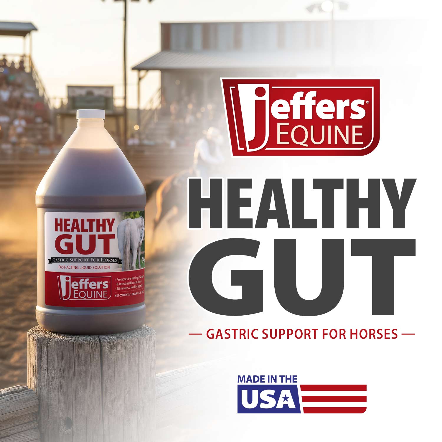Jeffers Healthy Gut Gastric Support Liquid Supplement for Horses