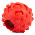 Jeffers Hollow Red Knobby Ball Natural Rubber Dental Treat Dispensing Dog Chew Toy