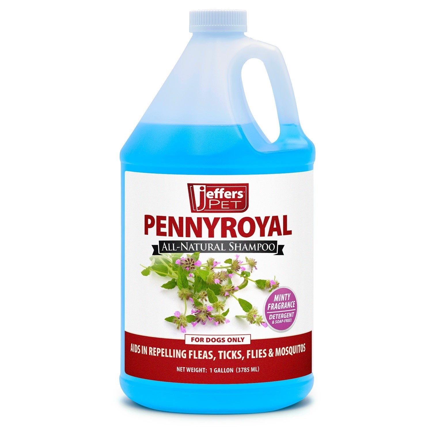 Jeffers Natural Flea & Tick Pennyroyal Dog Shampoo - Aids in Repelling Fleas, Ticks, Flies & Mosquitos