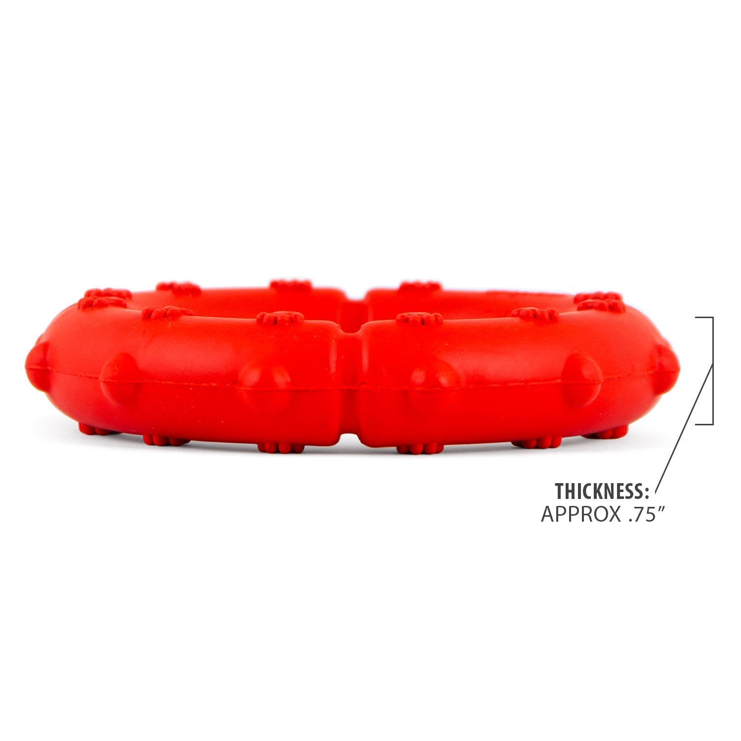 Jeffers Paw Ring Tugger Natural Rubber Dog Dental Chew & Fetch Toy
