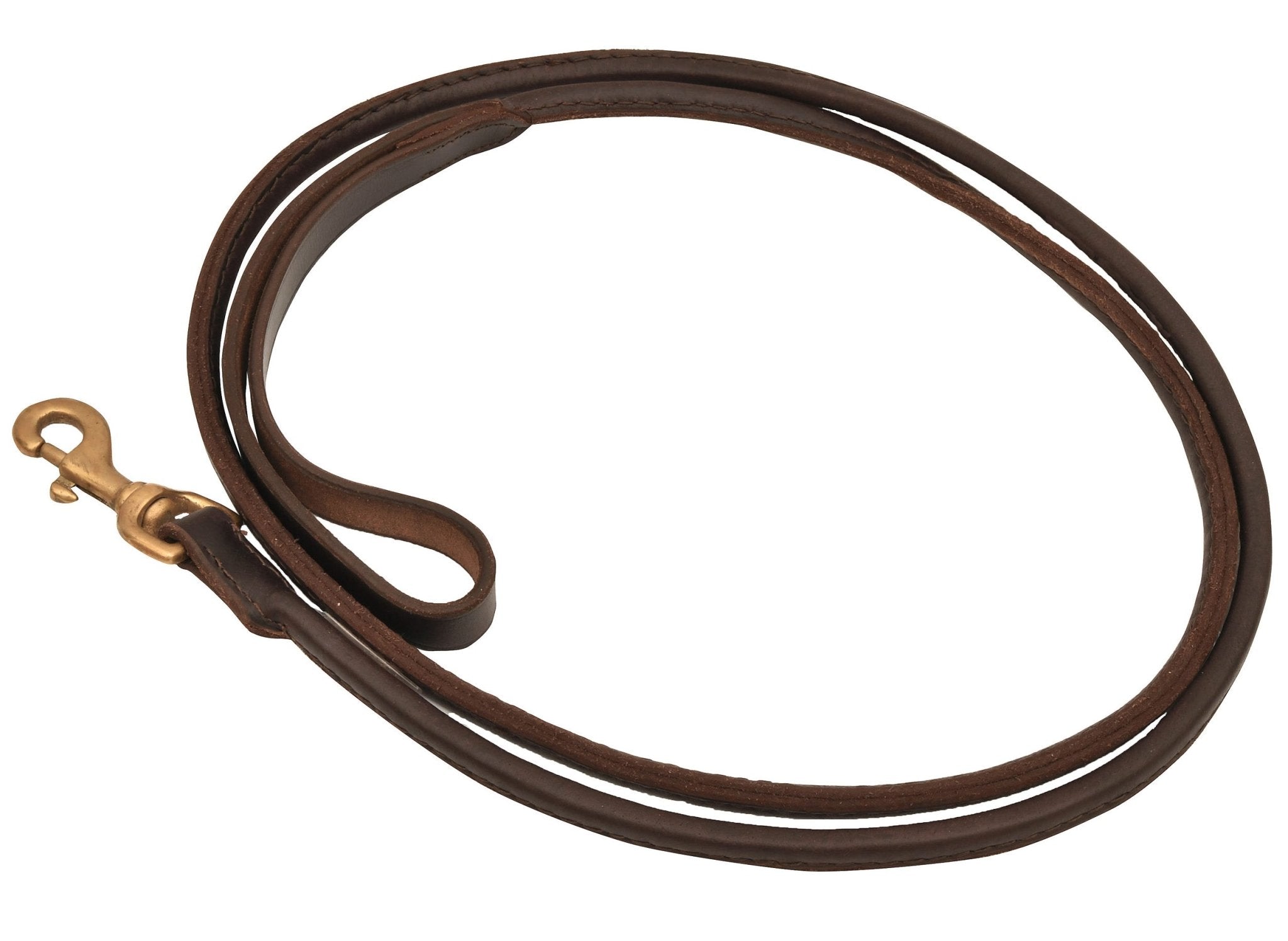 Jeffers Rolled Leather Dog Leash with Hand Strap Handle, 6'L