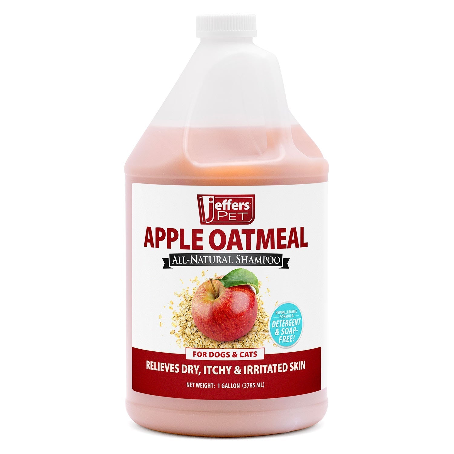 Jeffers Pet Apple Oatmeal All-Natural Hypoallergenic Dry Skin Shampoo for Dogs and Cats