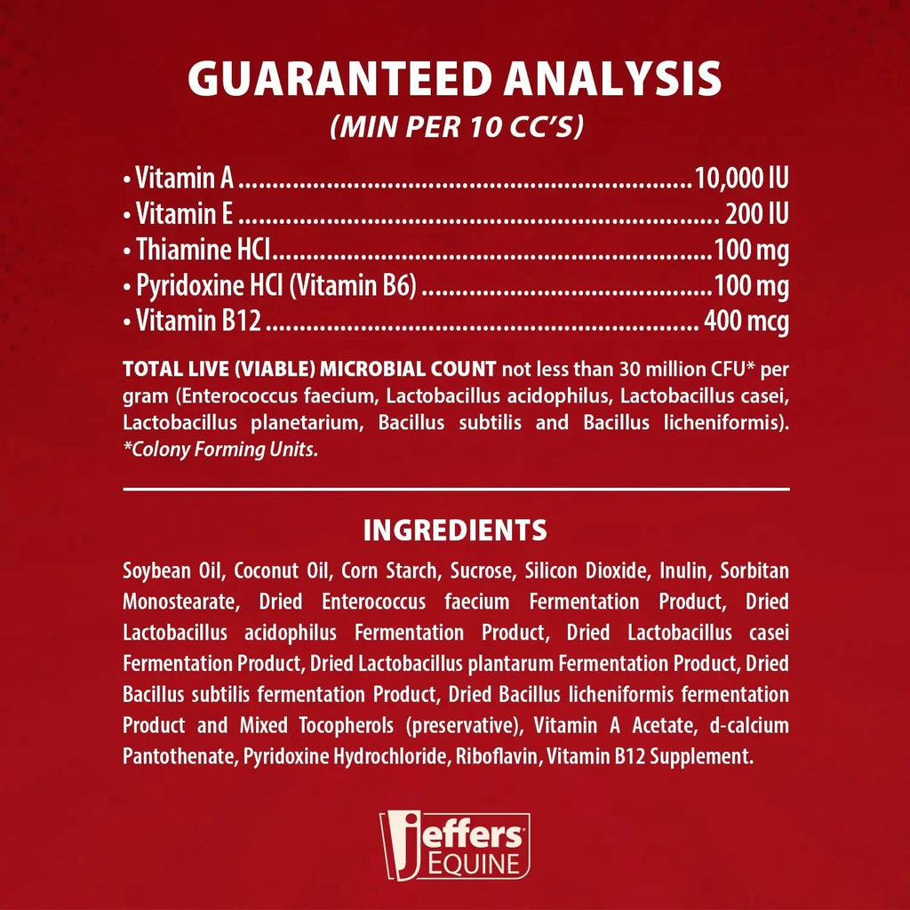 Jeffers Probiotic Gel for Horses, 2 Dose Syringe