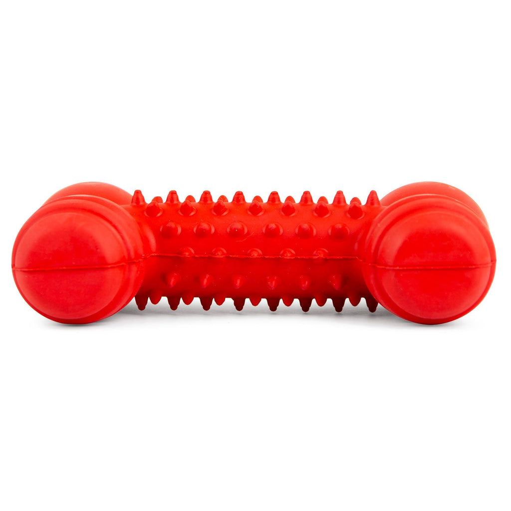Jeffers Red Dental Bone Natural Rubber Dog Chew Toy for Healthy Teeth and Gums
