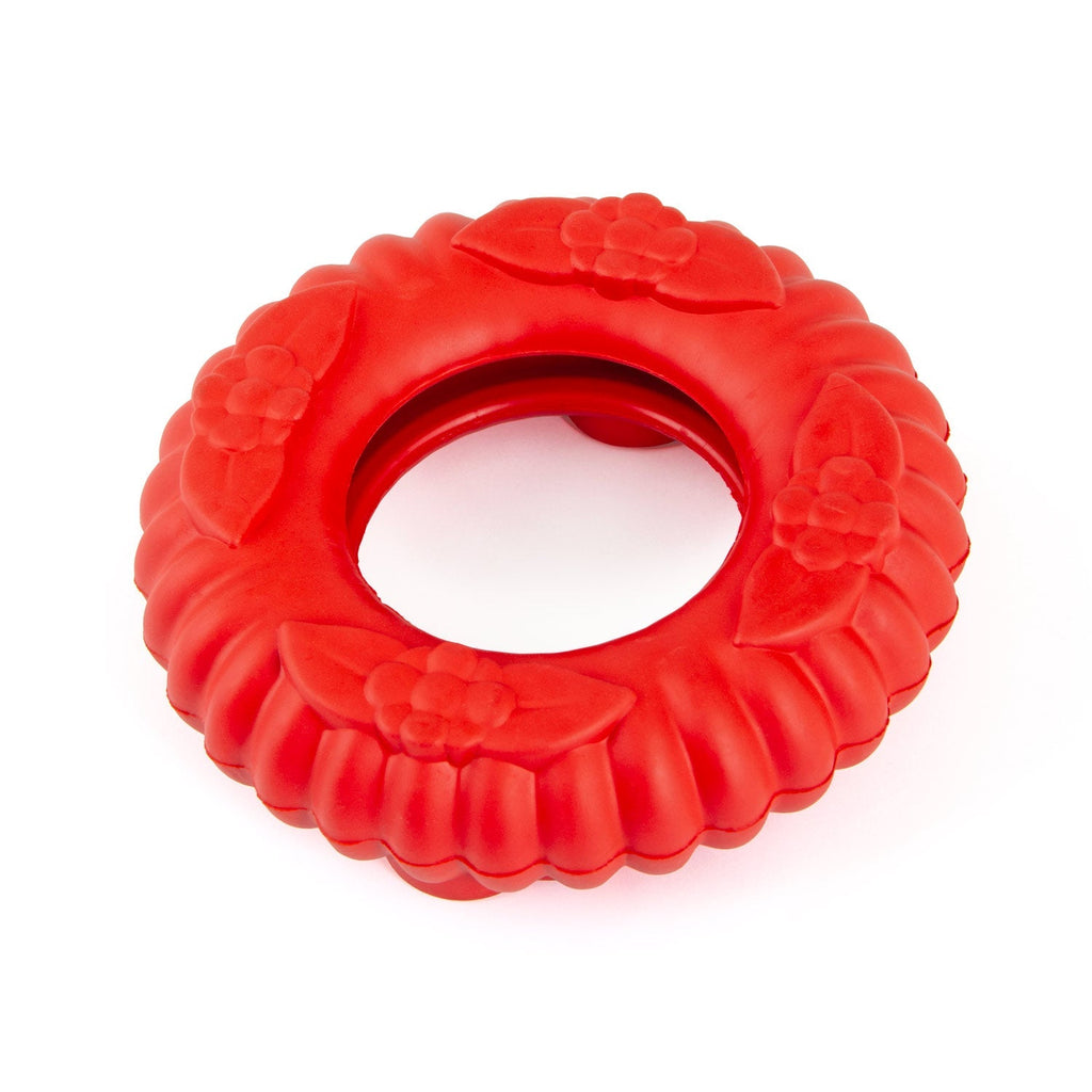 Jeffers Red Virgo Tugger Natural Rubber Dog Dental Chew Toy for Interactive or Solo Play