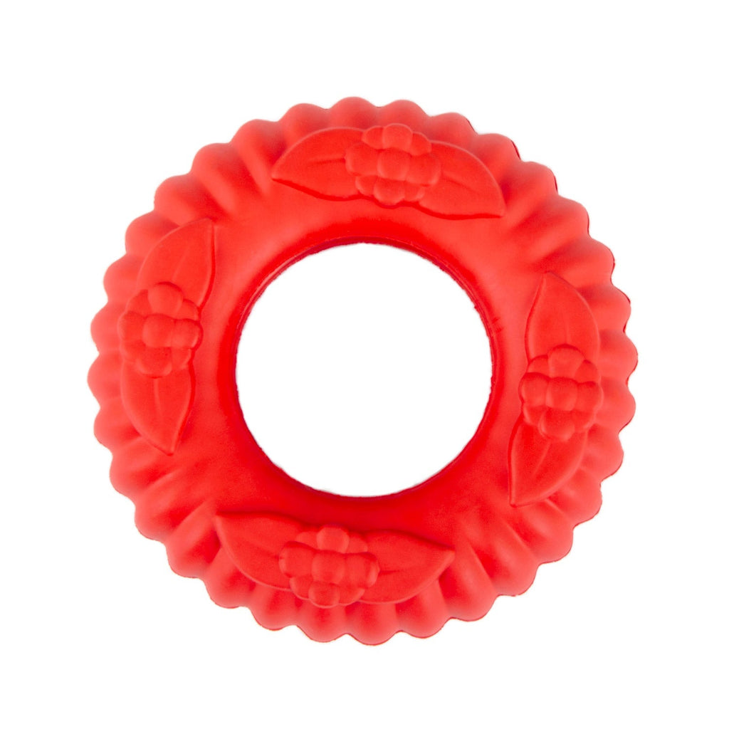 Jeffers Red Virgo Tugger Natural Rubber Dog Dental Chew Toy for Interactive or Solo Play