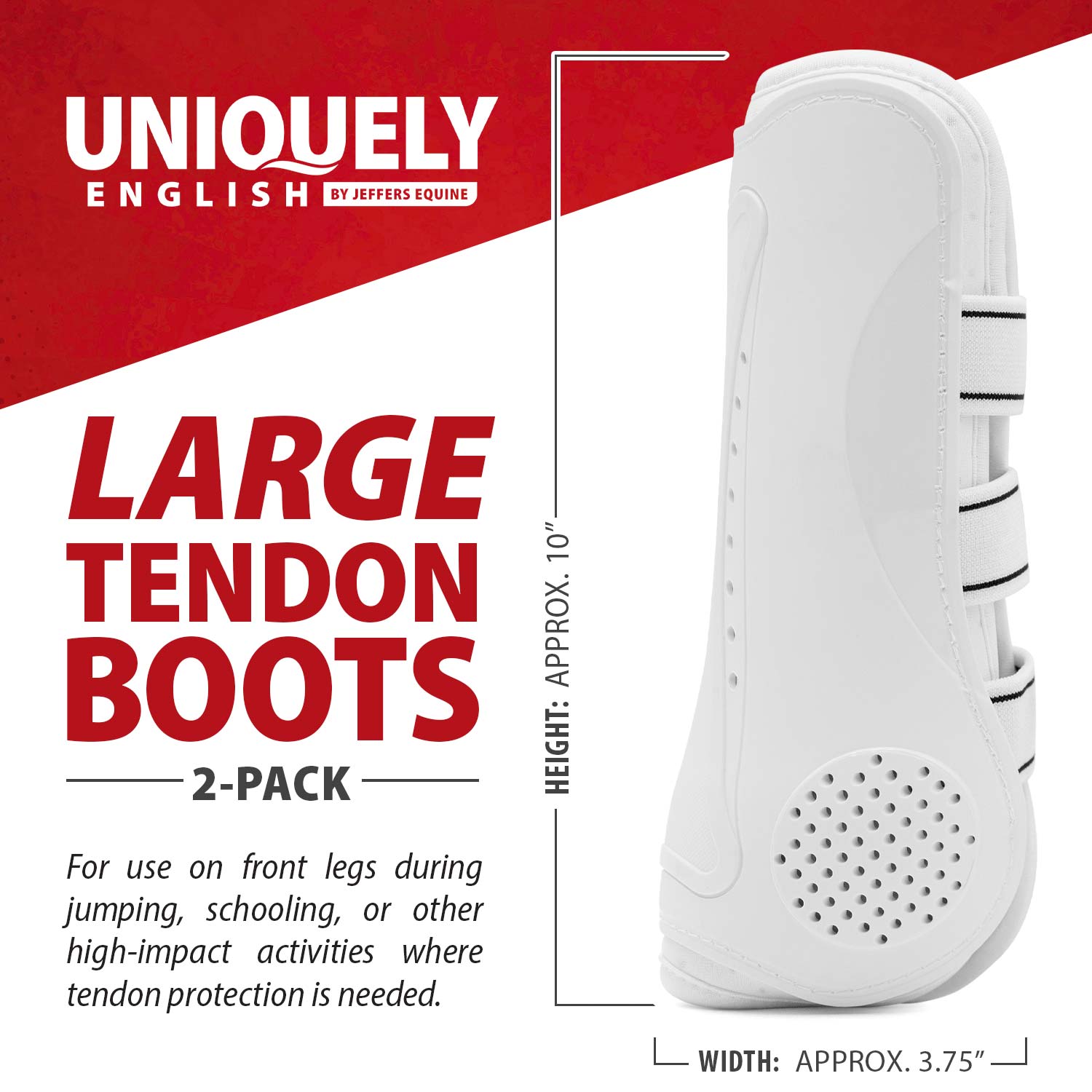 Jeffers Uniquely English Horse Tendon Boots, 2-Pack
