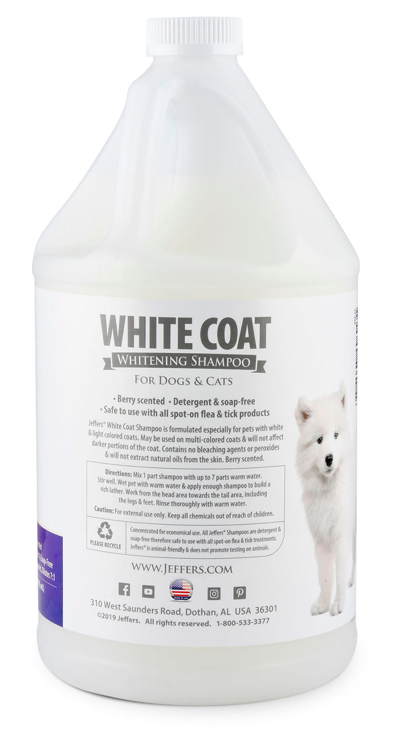 Jeffers Pet White Coat Whitening Dog & Cat Shampoo