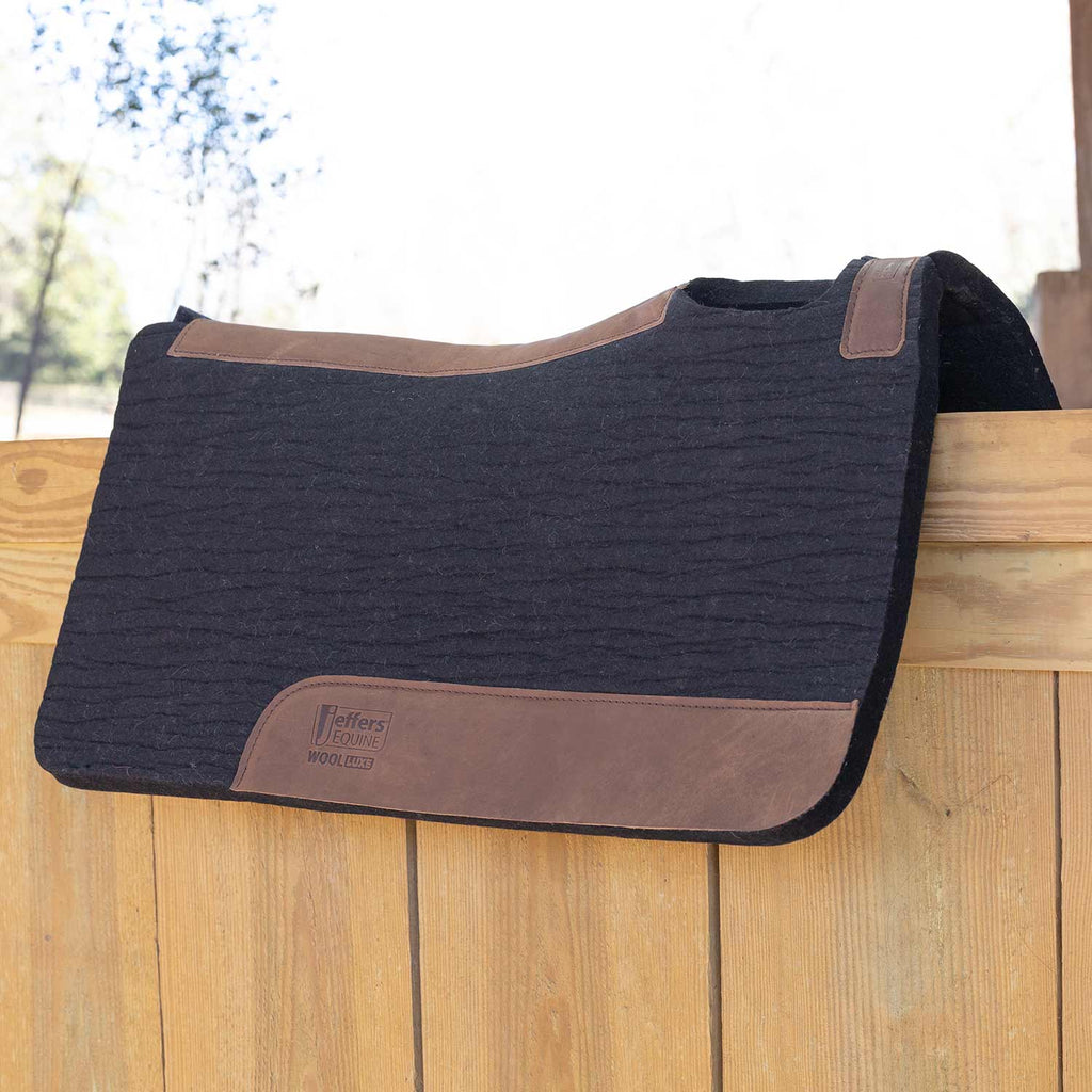 Jeffers WoolLuxe 100% Wool Equine Saddle Pad – Cushioned, Breathable, and Shock-Absorbing