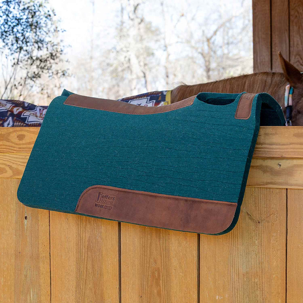 Jeffers WoolLuxe 100% Wool Equine Saddle Pad – Cushioned, Breathable, and Shock-Absorbing