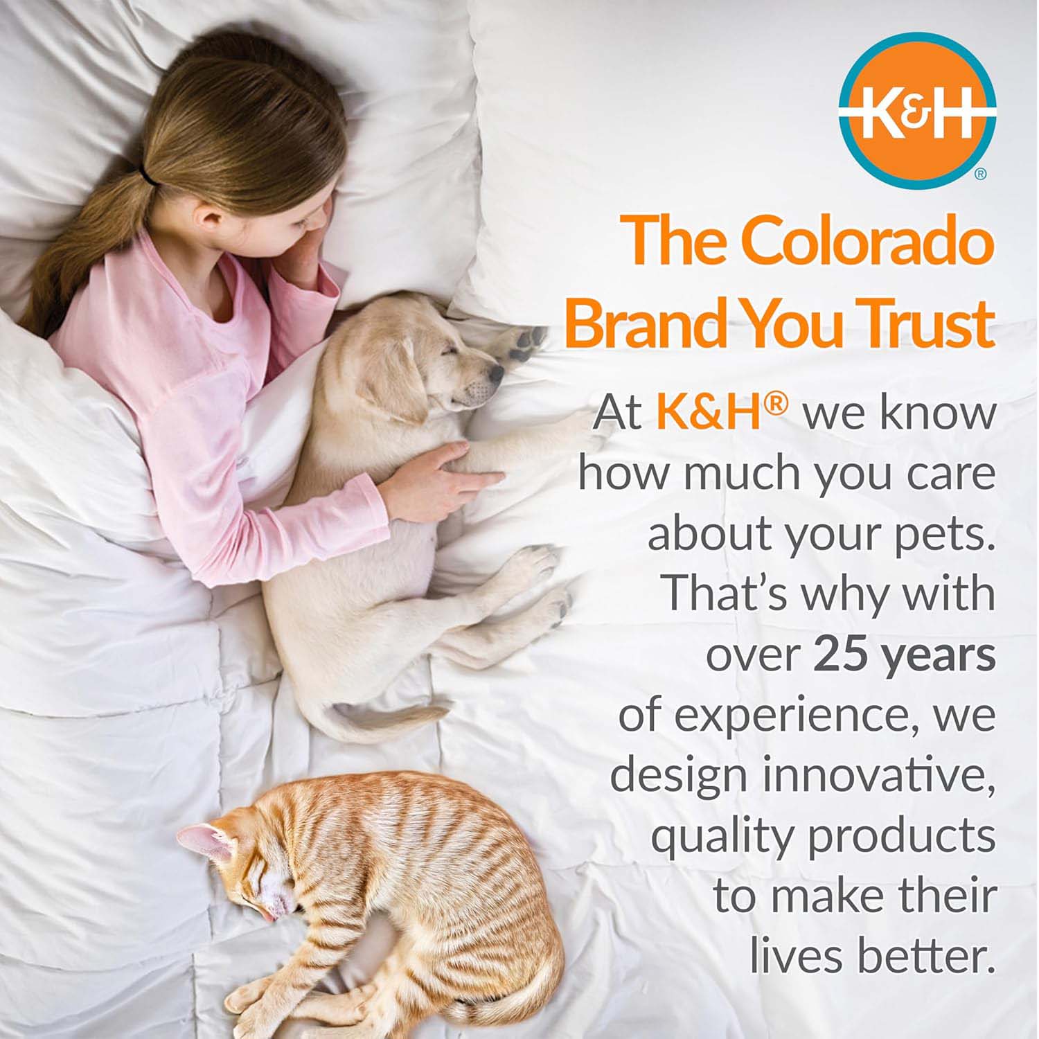 K&H Pet Bed Warmer – Indoor Heated Pad for Cats & Dogs, Thermostatically Controlled, Energy-Efficient, Safe for Arthritis & Comfort