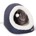 K&H Pet Products Thermo-Pet Cave Heated Cat Bed – Plush Cat Cave & Tunnel for Cats and Small Dogs