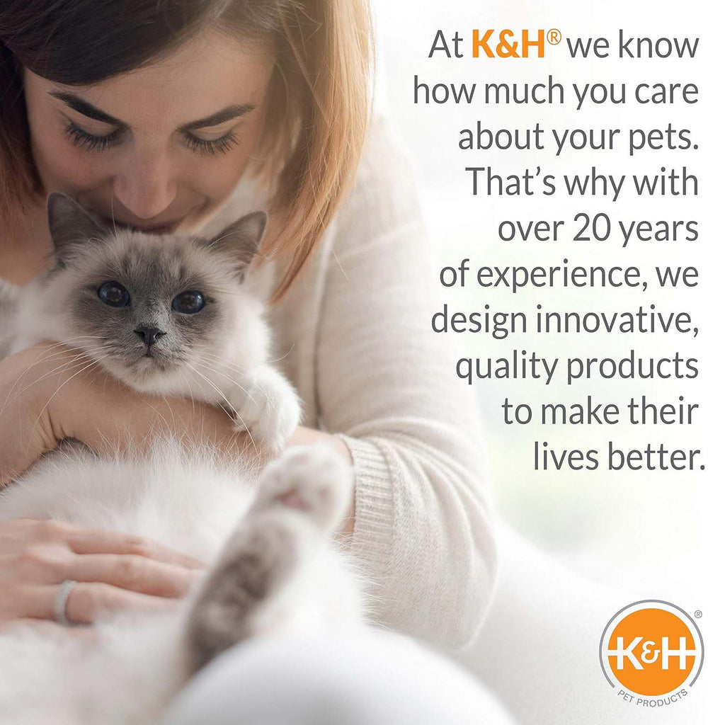 K&H Thermo-Kitty Cuddle Up Cat Bed – Indoor Heated Cat Bed with Low-Wall Design, Soft Foam Base & Removable Washable Cover