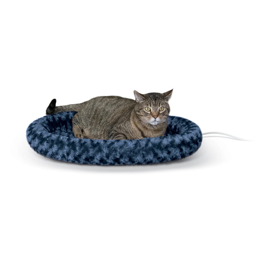 K&H Thermo-Kitty Fashion Splash Heated Cat Bed – Orthopedic, Energy-Efficient, Plush Indoor Cat Bed, Machine Washable
