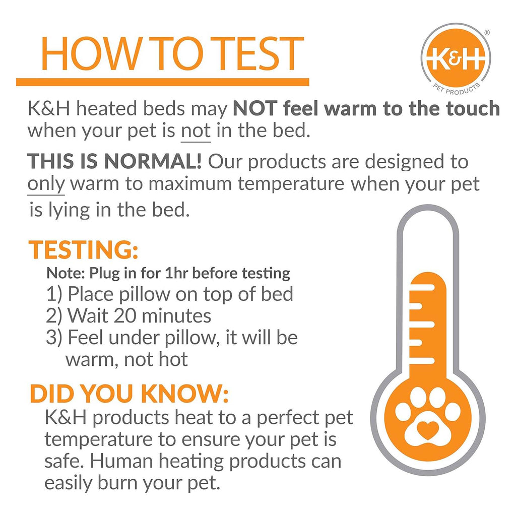 K&H Thermo-Pet Heated Mat for Small Dogs and Cats –  Indoor Heated Bed Pad