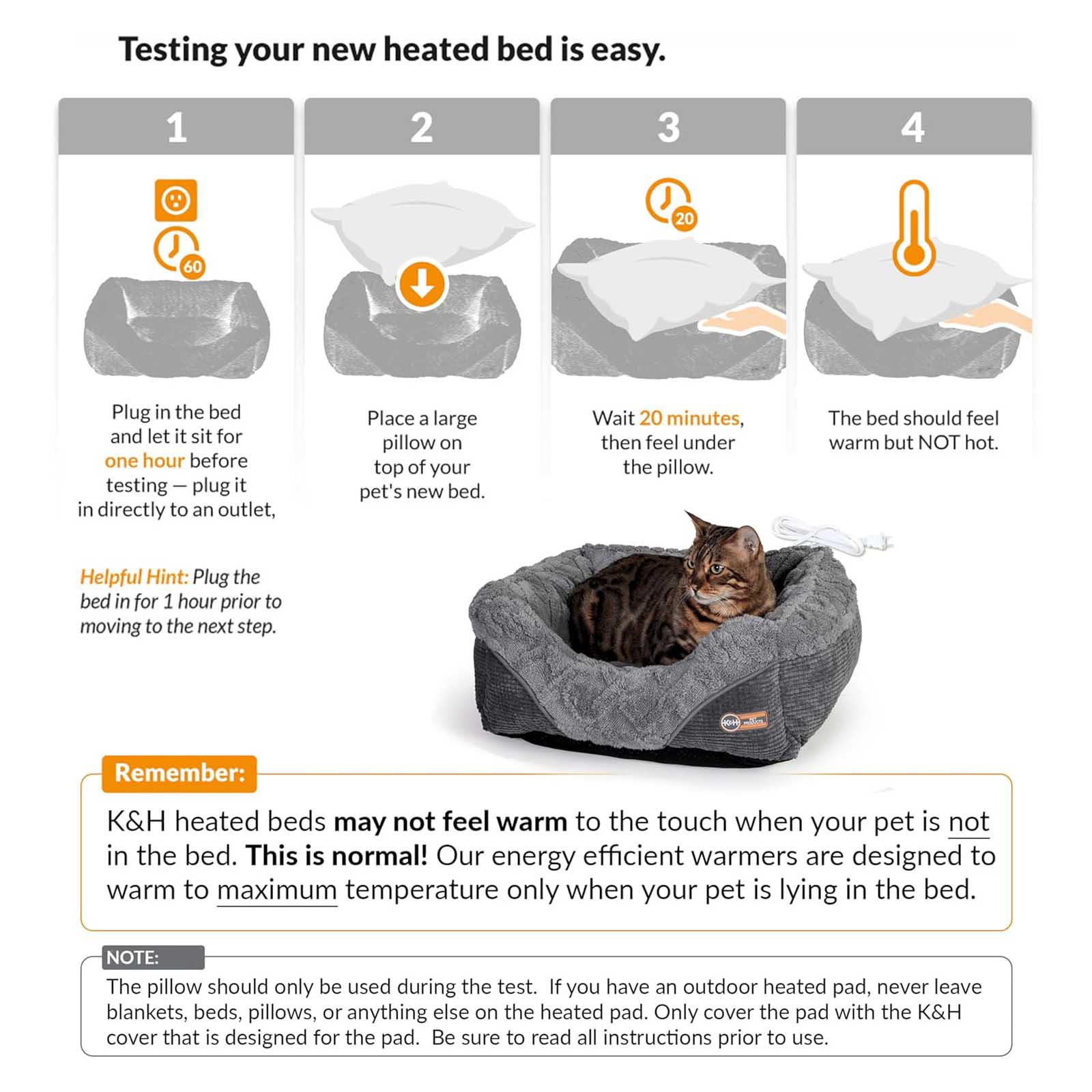 K&H Thermo-Pet Lounge Sleeper Heated Cat & Small Dog Bed – Plush, Non-Slip, Machine Washable Indoor Pet Bed