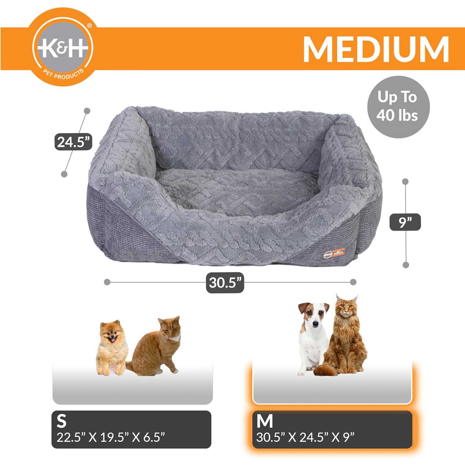 K&H Thermo-Pet Lounge Sleeper Heated Cat & Small Dog Bed – Plush, Non-Slip, Machine Washable Indoor Pet Bed