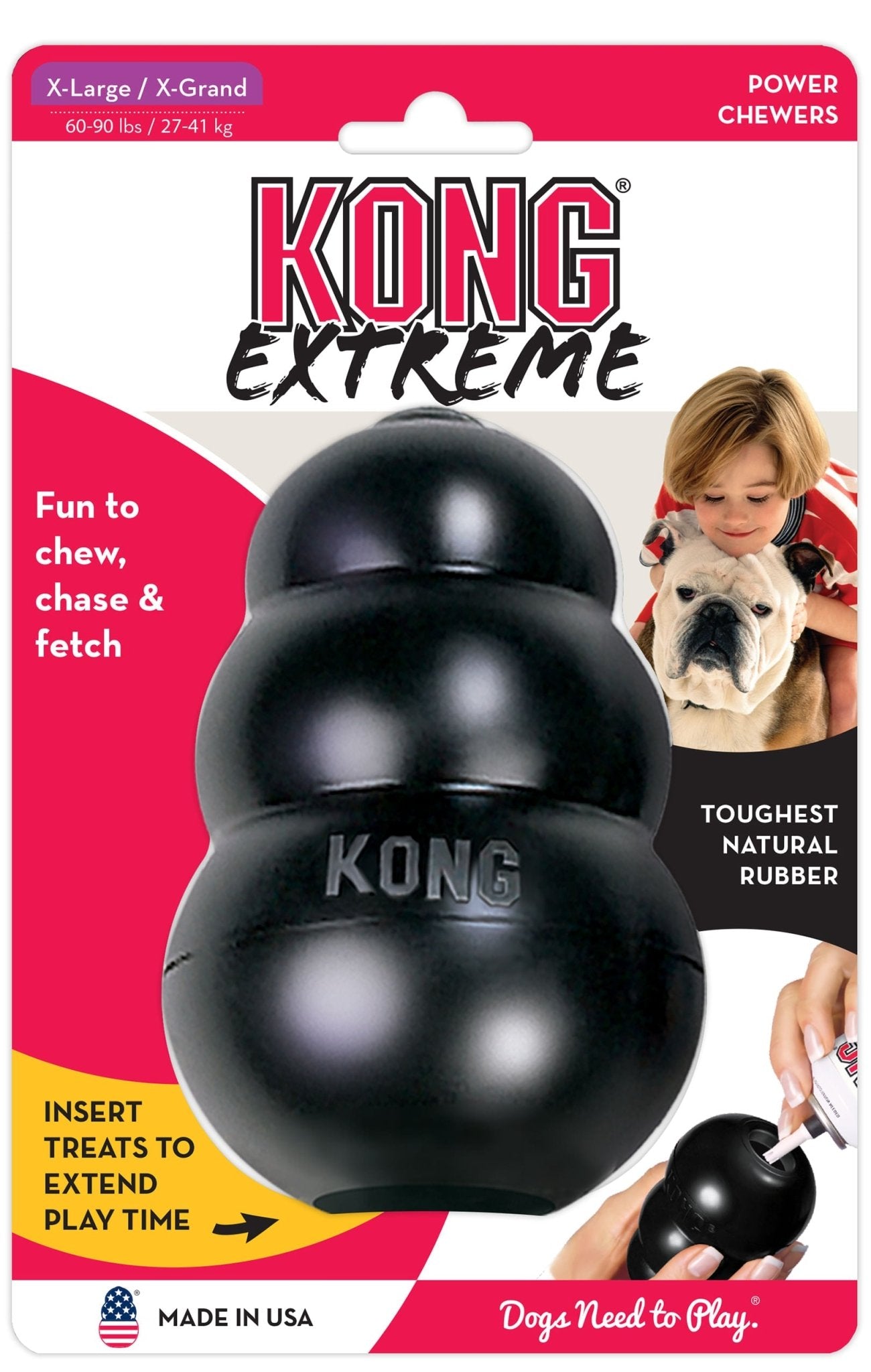 KONG Extreme Treat-Stuffing Dog Toy for Power Chewers