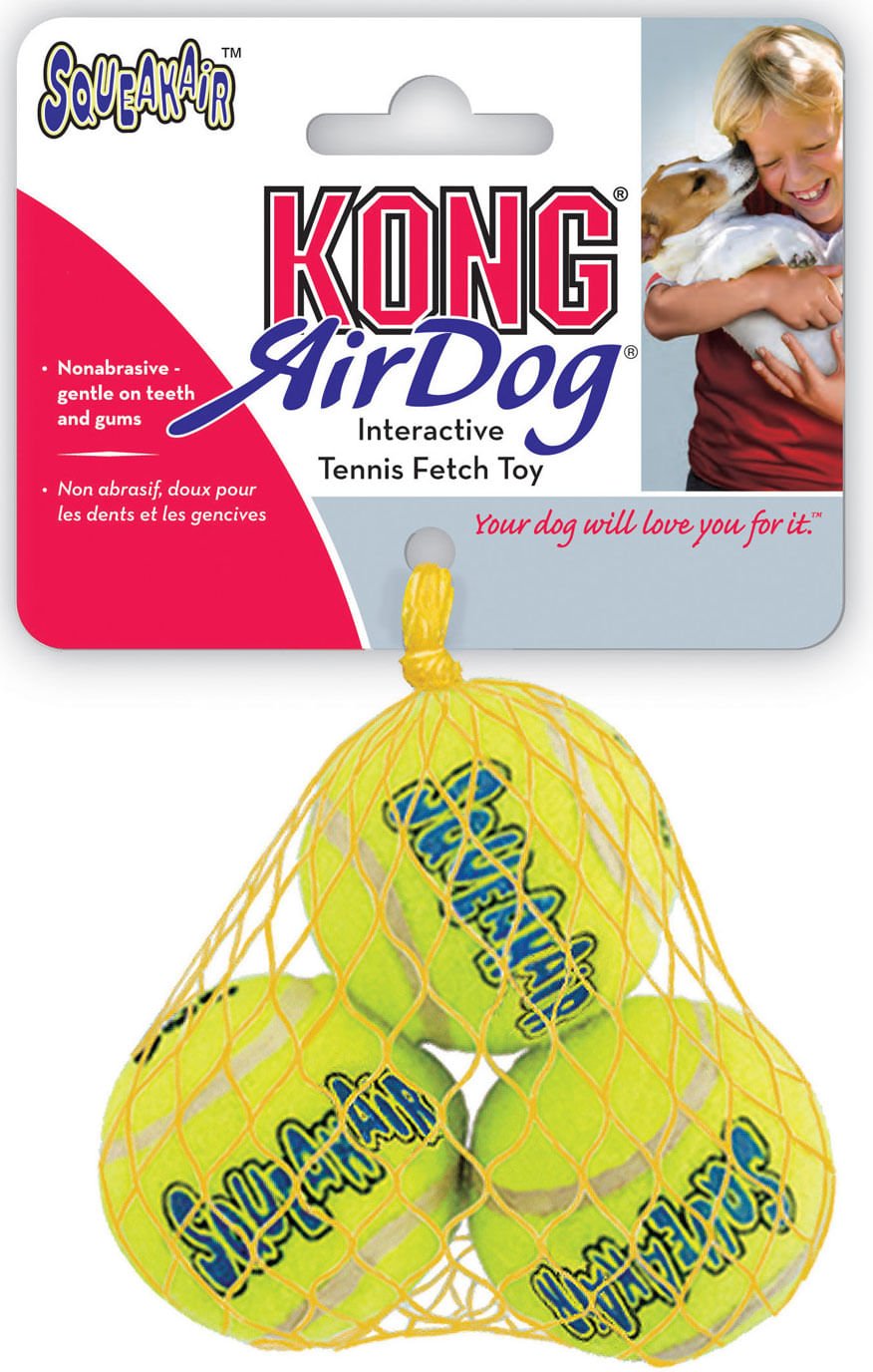 KONG SqueakAir® Ball – Durable Squeaker Tennis Ball Dog Toy for Fetch & Play