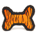 Jeffers Plush Tiger-Skin Bone Squeaky Dog Toy